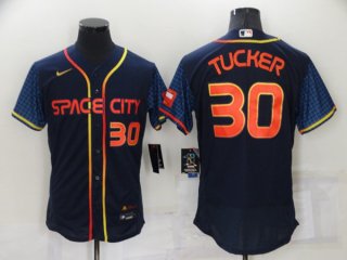 Houston Astros #30 Kyle Tucker 2022 Navy City Connect Flex Base Stitched Baseball
