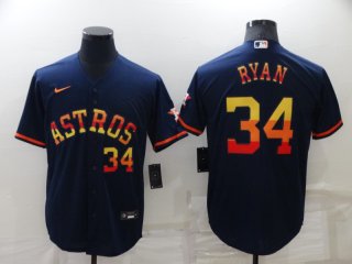 Houston Astros #34 Nolan Ryan 2022 Navy Cool Base Stitched Jersey