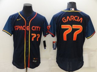 Houston Astros #77 Luis Garcia 2022 Navy City Connect Flex Base Stitched Baseball