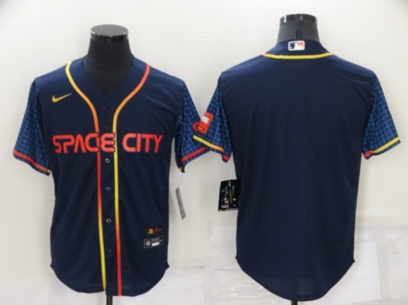 Houston Astros Blank 2022 Navy City Connect Cool Base Stitched Jersey