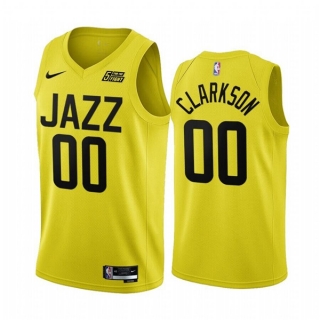 Utah Jazz #00 Jordan Clarkson 2022-23 Yellow Icon Edition Stitched Basketball