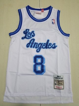 Los Angeles Lakers #8 Kobe Bryant white jersey