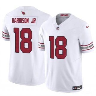 Arizona Cardinals #18 Marvin Harrison Jr White 2024 Draft F.U.S.E. Vapor Untouchable