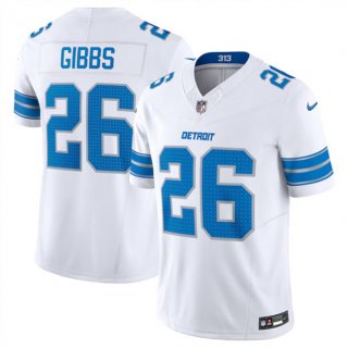 Detroit Lions #26 Jahmyr Gibbs White 2024 F.U.S.E. Vapor Limited Stitched Jersey