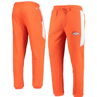 Denver Broncos Starter Orange White Goal Post Fleece Pants