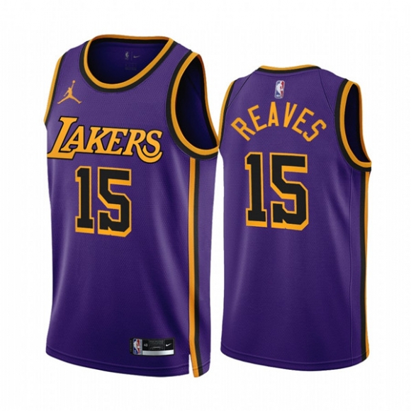 Los Angeles Lakers #15 Austin Reaves 2022-23 Purple Statement Edition Stitched