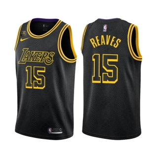 Los Angeles Lakers #15 Austin Reaves Black Stitched Jersey