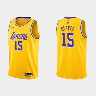 Los Angeles Lakers #15 Austin Reaves Gold Stitched Jersey