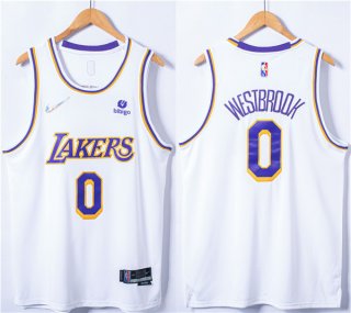 Los Angeles Lakers #0 Russell Westbrook 75th Anniversary Bibigo White