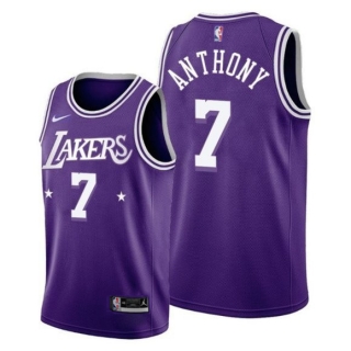 Los Angeles Lakers #7 Carmelo Anthony 2021-22 City Edition Purple Stitched Jersey
