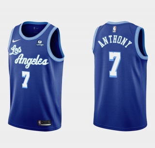 Los Angeles Lakers #7 Carmelo Anthony Blue Bibigo Stitched NBA Jersey