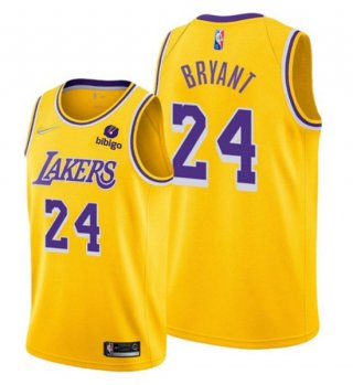 Los Angeles Lakers #24 Kobe Bryant 75th Anniversary Diamond Gold 2021 Stitched