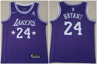 Los Angeles Lakers #24 Kobe Bryant Purple Stitched Basketball Jersey