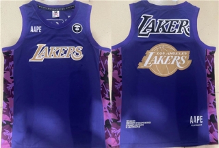 Los Angeles Lakers 2022 Purple Big Team Logo Swingman Jersey