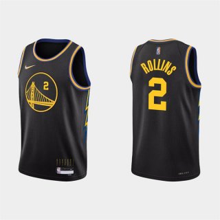 Golden State Warriors #2 Ryan Rollins 2022 Black Stitched Basketball Jersey