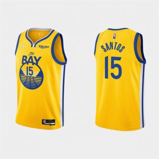 Golden State Warriors #15 Gui Santos 2022 Yellow Stitched Basketball Jersey
