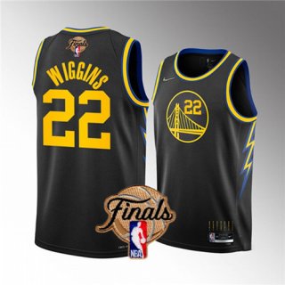 Golden State Warriors #22 Andrew Wiggins 2022 Black NBA Finals Stitched Jersey