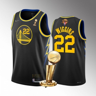 Golden State Warriors #22 Andrew Wiggins Black 2022 NBA Finals Champions Stitched