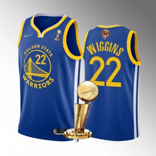 Golden State Warriors #22 Andrew Wiggins Royal 2022 NBA Finals Champions Stitched