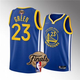 Golden State Warriors #23 Draymond Green 2022 Blue NBA Finals Stitched Jersey