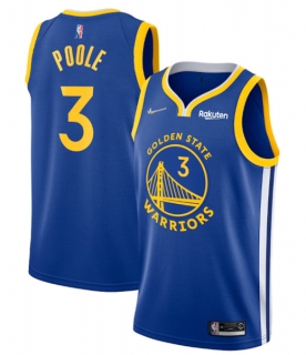 Golden State Warriors #3 Jordan Poole 2022 Royal 75th Anniversary Stitched Jersey