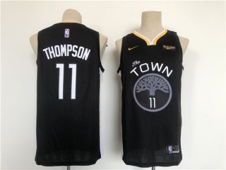 Golden State Warriors #11 Klay Thompson Black Stitched Basletball Jersey