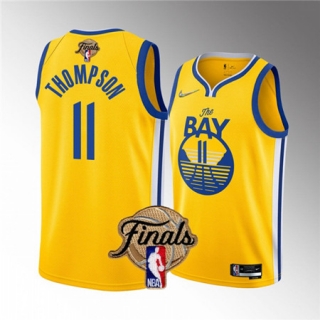 Golden State Warriors #30 Stephen Curry 2022 Yellow NBA Finals Stitched Jersey 2