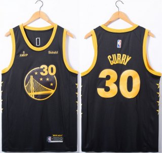 Golden State Warriors #30 Stephen Curry Black FMVP Stitched Jersey