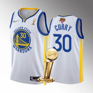 Golden State Warriors #30 Stephen Curry White 2022 NBA Finals Champions Stitched