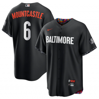 Men's Baltimore Orioles #6 Ryan Mountcastle Black 2023 City Connect Cool Base Stitched