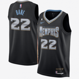 Men's Memphis Grizzlies #22 Desmond Bane Black 2022 23 City Edition With NO.6 Patch