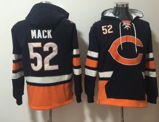 Chicago Bears #52 Khalil Mack Black Ageless Must-Have Lace-Up Pullover Hoodie