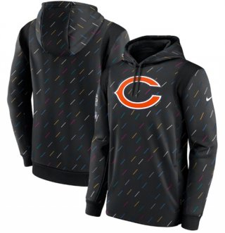 Chicago Bears 2021 Charcoal Crucial Catch Therma Pullover Hoodie