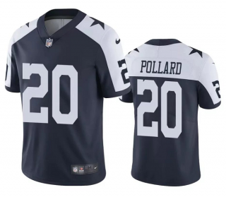 Men's Dallas Cowboys #20 Tony Pollard Navy Color Rush Limited Stitched Jersey