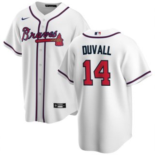 Atlanta Braves #14 Adam Duvall White Cool Base Stitched Baseball Jersey