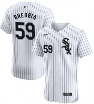 Chicago White Sox #59 John Brebbia White Elite Baseball Stitched Jersey