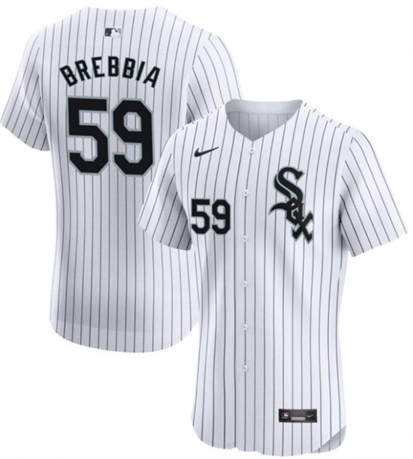 Chicago White Sox #59 John Brebbia White Elite Baseball Stitched Jersey