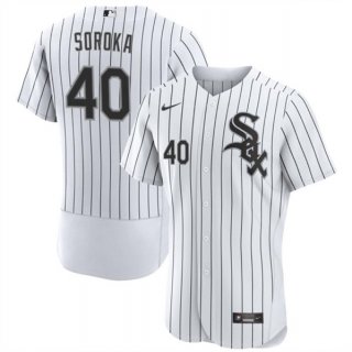 Chicago White Sox #40 Michael Soroka White Flex Base Baseball Stitched Jersey