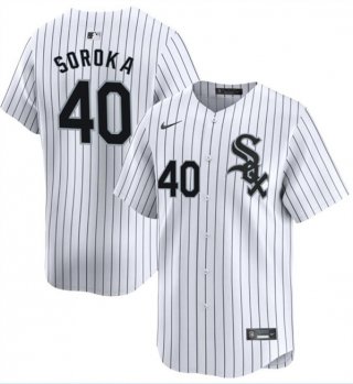 Chicago White Sox #40 Michael Soroka White Home Limited Baseball Stitched Jersey