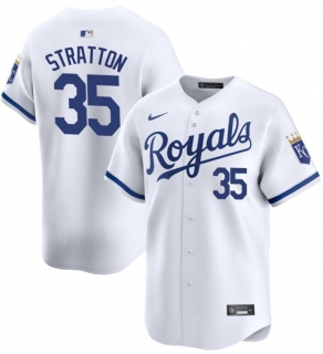 Kansas City Royals #35 Chris Stratton White 2024 Home Limited Cool Base Stitched