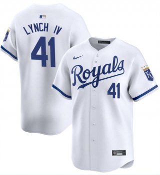 Kansas City Royals #41 Daniel Lynch IV White 2024 Home Limited Cool Base Stitched