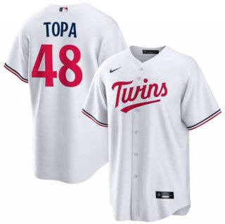 Minnesota Twins #48 Justin Topa White Cool Base Stitched Baseball Jersey