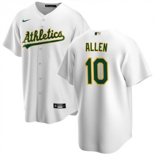 Oakland Athletics #10 Nick Allen White Cool Base Stitched Jersey