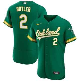Oakland Athletics #2 Lawrence Butler Green Flex Base Stitched Jersey