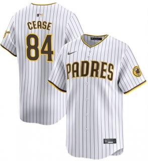 San Diego Padres #84 Dylan Cease White Home Limited Baseball Stitched Jersey