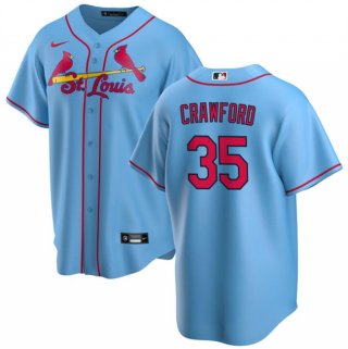 St. Louis Cardinals #35 Brandon Crawford Blue Cool Base Stitched Baseball Jersey