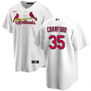 St. Louis Cardinals #35 Brandon Crawford White Cool Base Stitched Baseball Jersey