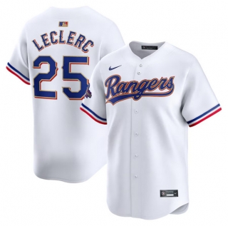 Texas Rangers #25 Jose Leclerc White 2024 Gold Collection Cool Base Baseball