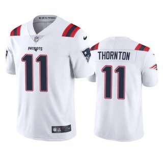 New England Patriots #11 Tyquan Thornton White Vapor Untouchable Limited Stitched