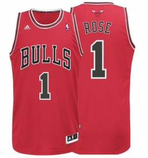 Chicago Bulls #1 Derrick Rose Red Stitched Basketball Jersey
